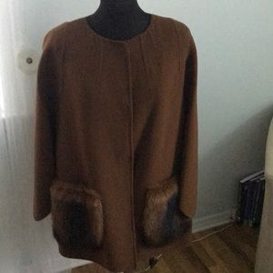 Fendi handmade cape/jacket: Chocolate brown